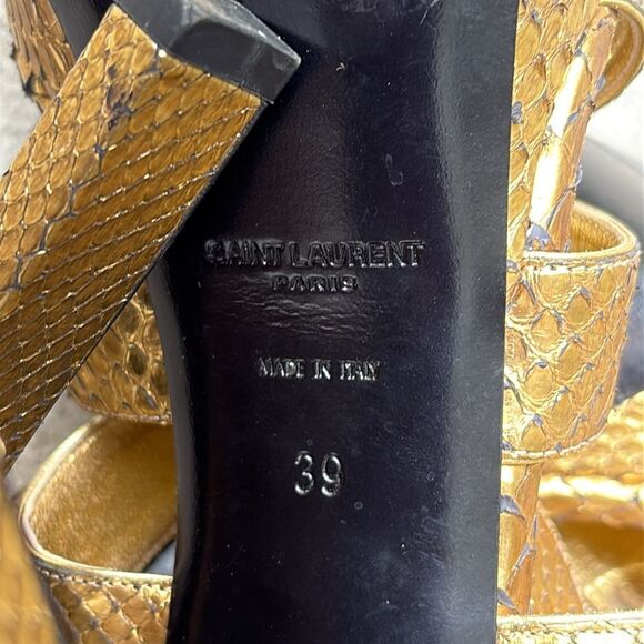 Saint Laurent python cosmo lame sandals - Picture 8 of 10